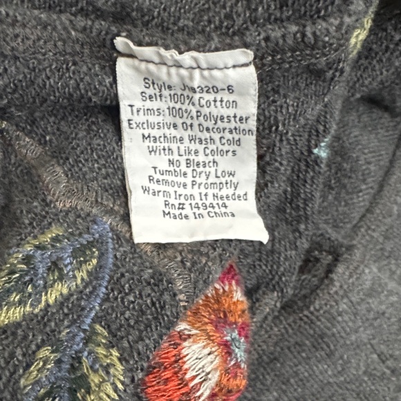 Johnny Was Renata Raglan Embroidered Sweatshirt - Picture 10 of 10